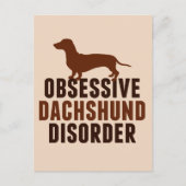 Funny Obsessief Dachshund Disorder Briefkaart (Voorkant)