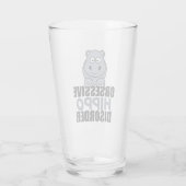 Funny Obsessief Hippo stoornis Glas (Achterkant)