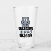 Funny Obsessief Hippo stoornis Glas (Voorkant)