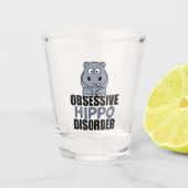Funny Obsessief Hippo stoornis Shot Glas (Voorkant)