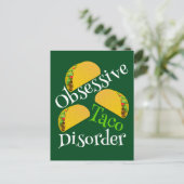 Funny Obsessief Taco Disorder Briefkaart (Staand voorkant)