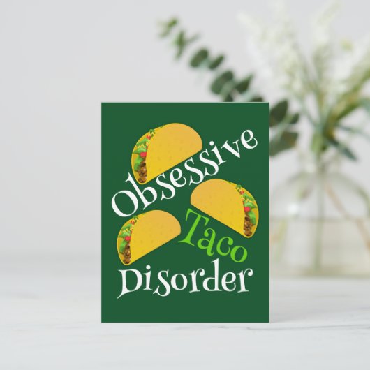 Funny Obsessief Taco Disorder Briefkaart (Staand voorkant)