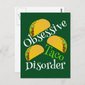 Funny Obsessief Taco Disorder Briefkaart (Voorkant / Achterkant)