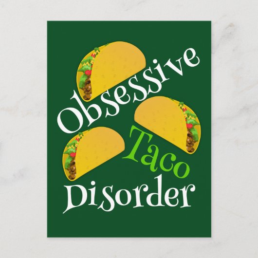 Funny Obsessief Taco Disorder Briefkaart (Voorkant)