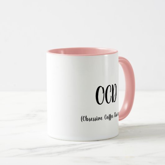 Funny OCD Coffee Mok (Voorkant rechts)