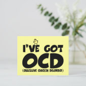 Funny OCD kip Briefkaart (Staand voorkant)