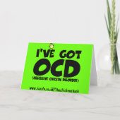 Funny OCD kip Kaart (Achterkant)