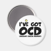 Funny OCD kip Magneet (Voorkant / Achterkant)