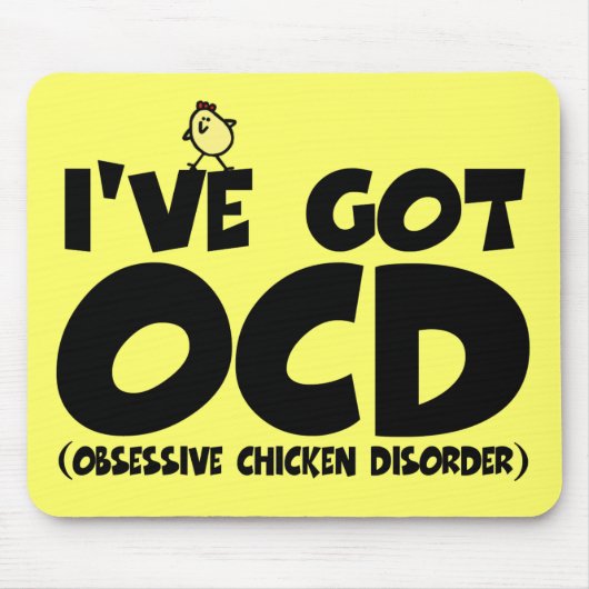 Funny OCD kip Muismat (Voorkant)