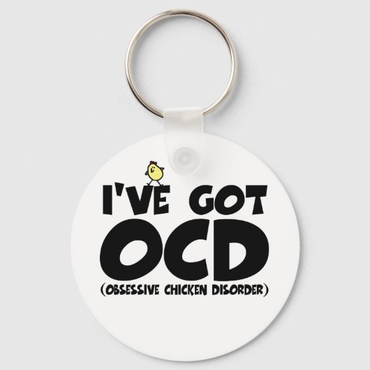 Funny OCD kip Sleutelhanger (Voorkant)
