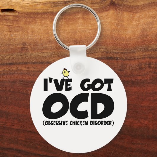 Funny OCD kip Sleutelhanger (Voorkant)