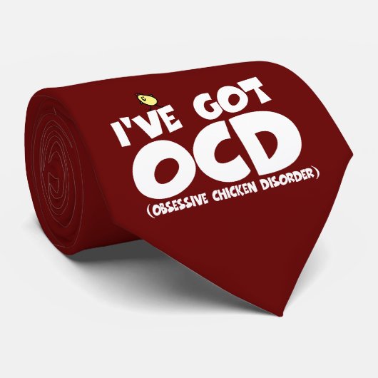 Funny OCD kip Stropdas (Opgerold)