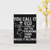 Funny Ocd Quote Put It Back Where It Belongs Kaart (Gele Bloem)