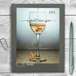 Funny Ocean Design Wine Year Planner<br><div class="desc">Planner met een fantasiegebied met een glas wijn en schattige goudvis en een zeester. Het combineren van de magie van het zee met het zuivere plezier van een goed glas wijn en een glimlach.</div>
