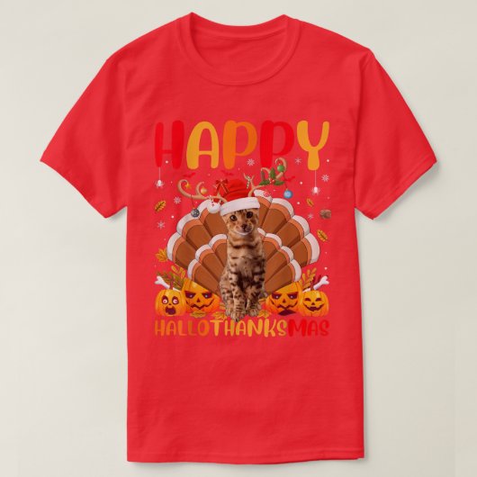 Funny Ocelot Dierenvriend Happy Ocelot HelloBedank T-shirt (Design voorkant)
