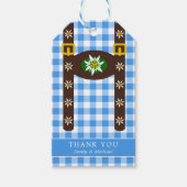 Funny Octoberfest Lederhosen Suspenders Cadeaulabel (Voorkant)