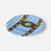 Funny Octoberfest Lederhosen Suspenders  Papieren Bordje (Gekanteld)