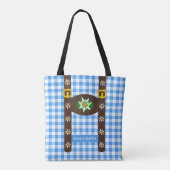 Funny Octoberfest Lederhosen Suspenders Tote Bag (Achterkant)