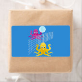 Funny octopies volleyball etiket (Insitu)