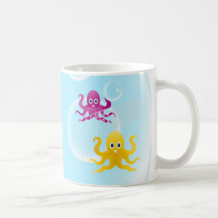 Funny octopies volleyball koffiemok
