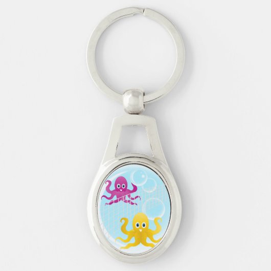 Funny octopies volleyball sleutelhanger (Voorkant)
