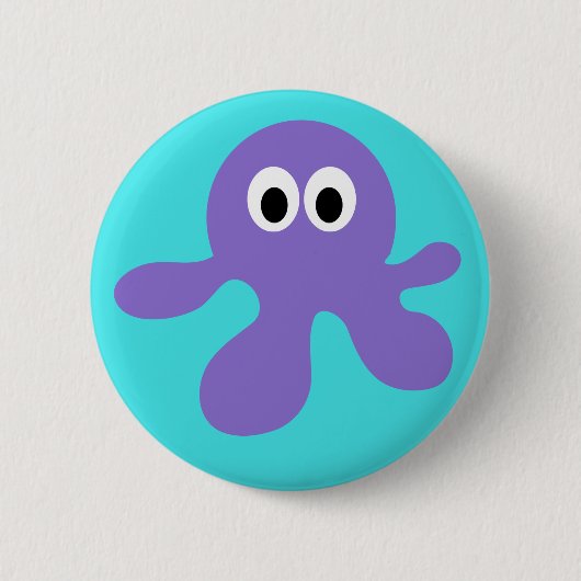 Funny Octopus aangepaste knoppen Ronde Button 5,7 Cm (Voorkant)