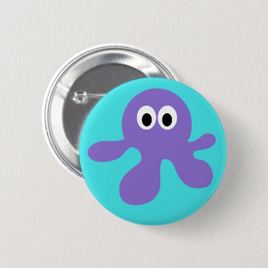 Funny Octopus aangepaste knoppen Ronde Button 5,7 Cm (Voorkant /achterkant)