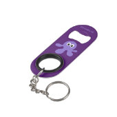 Funny Octopus aangepaste monogram flesopener Sleutelhanger Flessenopener (Achterkant Gekanteld)