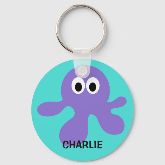 Funny Octopus aangepaste sleutelketens Sleutelhanger (Voorkant)