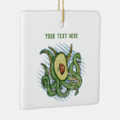 Funny Octopus Avocado Keramisch Ornament (Rechts)