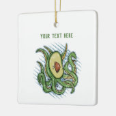 Funny Octopus Avocado Keramisch Ornament (Links)