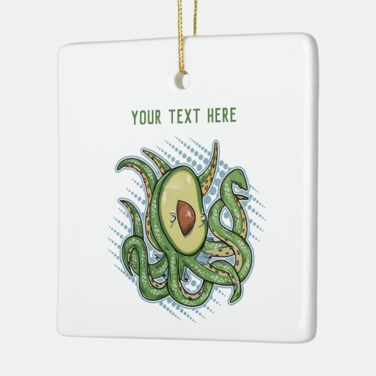 Funny Octopus Avocado Keramisch Ornament (Links)