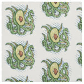 Funny Octopus Avocado Stof (Swatch)