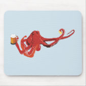 Funny Octopus Beer Lover Muismat (Voorkant)