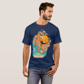 Funny Octopus Bubble Waters T-shirt (Voorkant volledig)