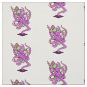 Funny octopus die honkbal speelt stof (Swatch)