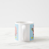 Funny octopus hugs diver cartoon humor espresso kop (Achterkant)