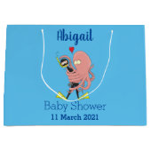 Funny octopus hugs diver cartoon humor groot cadeauzakje (Voorkant)