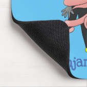 Funny octopus hugs diver cartoon humor muismat (Hoek)