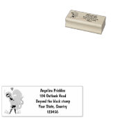 Funny octopus hugs diver cartoon humor rubberstempel (Gestempeld)
