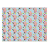 Funny octopus hugs diver cartoon humor tafelkleed (Voorkant (Horizontaal))