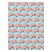 Funny octopus hugs diver cartoon humor tafelkleed (Voorkant)