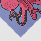 Funny Octopus in Santa Hat-kerstontwerp Tissuepapier (Detail)