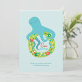 Funny Octopus Kerstmis Feestdagenkaart (Staand voorkant)