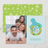 Funny Octopus Kerstmis Feestdagenkaart (Voorkant / Achterkant)