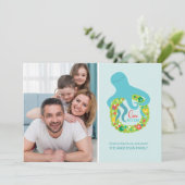 Funny Octopus Kerstmis Feestdagenkaart (Staand voorkant)