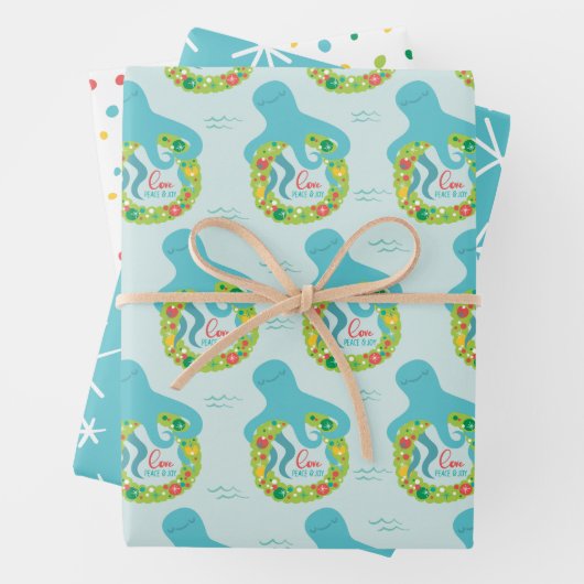 Funny Octopus Kerstmis Inpakpapier Vel (In situ)