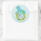 Funny Octopus Kerstmis Ronde Sticker (Tas)