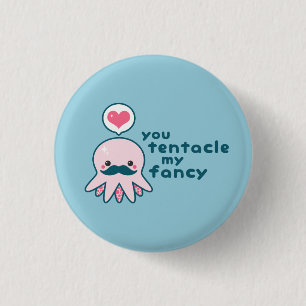 Funny Octopus Love Pun Ronde Button 3,2 Cm