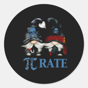 Funny Octopus Pi Day Symbol for Wiskunde Teacher P Ronde Sticker